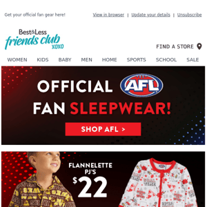 NEW - Official AFL Sleepwear 🏉