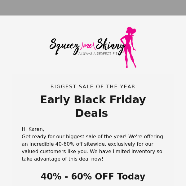 Early Black Friday 🎉40% - 60% Off