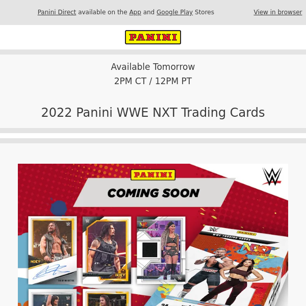 💥  2022 Panini WWE NXT Trading Cards- Available Tomorrow