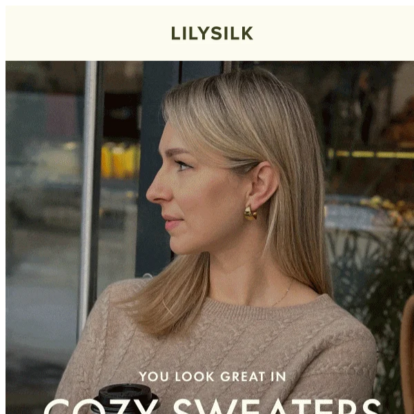 Cozy chic sweaters now available at up to 20% off
