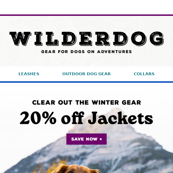 Last chance to SAVE 20% on jackets! 🐕🧥