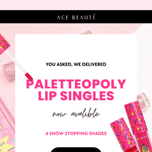 New: Paletteopoly Lip Singles! 💄✨