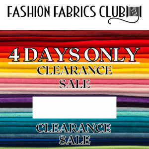 4 DAY CLEARANCE SALE - Save 50% Off