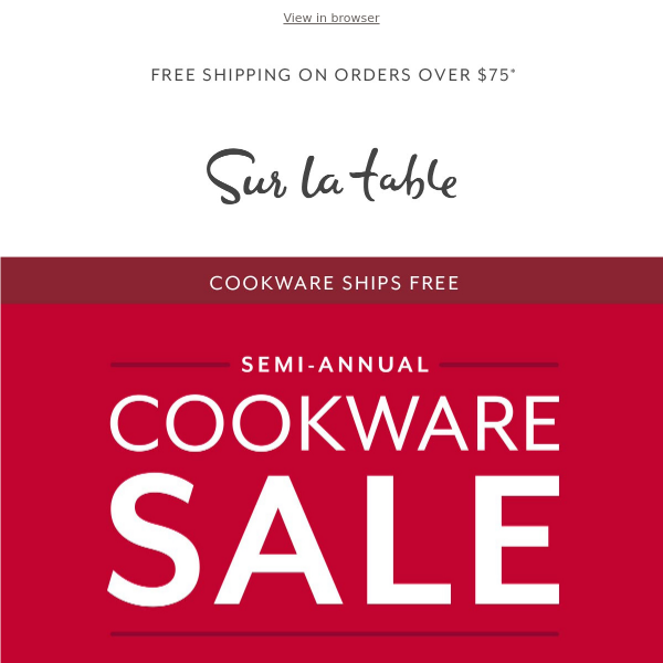 Semi-Annual Cookware Sale: New deals just added!