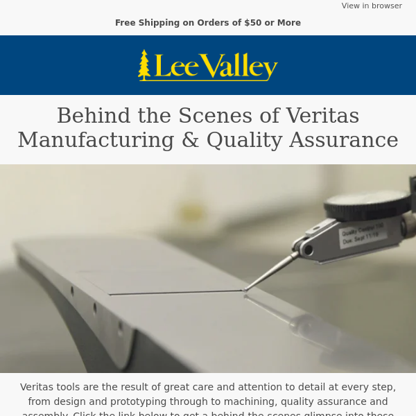 Behind the Scenes of Our Veritas Manufacturing Processes