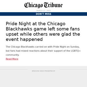 Fans react to Blackhawks Pride Night
