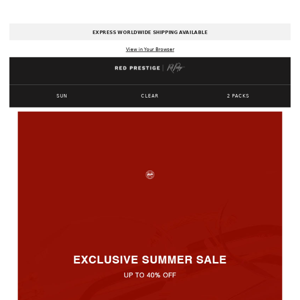 Exclusive Summer Sale - Up To 40% Off