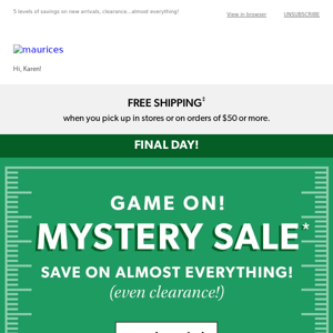FINAL DAY 🏈 Score your MYSTERY deal!