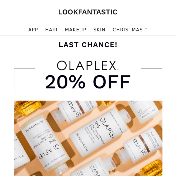 24 HOURS LEFT: 20% Off Olaplex ⚡