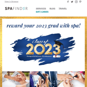 Milestone Moment Alert 🎓 Order Your Grad a Spa Break