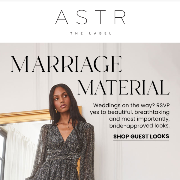 Stunning Guest Looks for Weddings by ASTR The Label