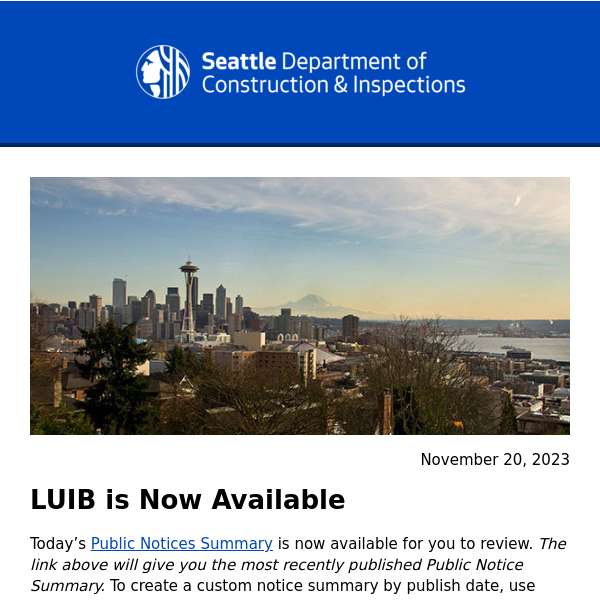 Land Use Information Bulletin is Now Available
