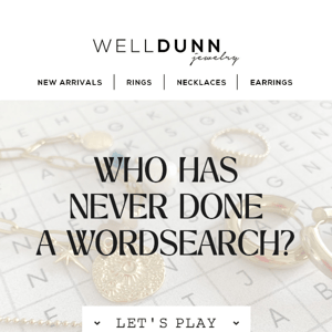 Wordsearch, meet jewelry 🕵