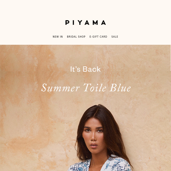 The wait is over • 'SUMMER TOILE BLUE'