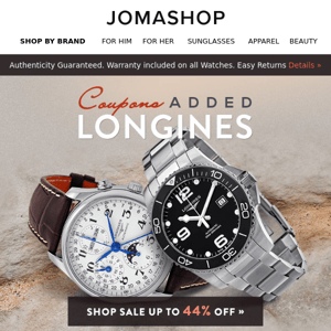 LONGINES WATCHES ⌚ Coupons Added