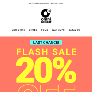 20% Off Flash Sale Ends Tonight!