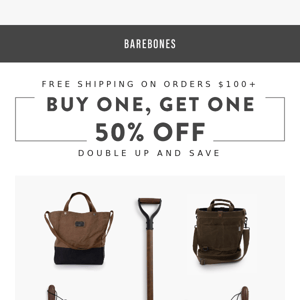 BOGO, Save 50%