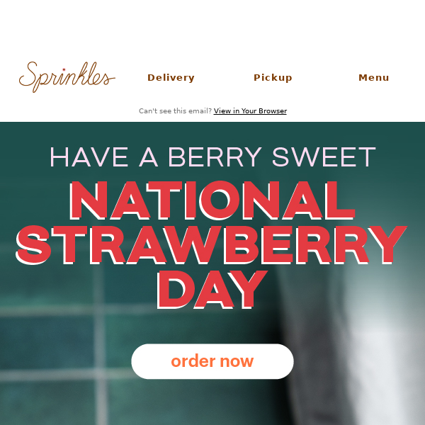 Celebrate National Strawberry Day with Sprinkles!