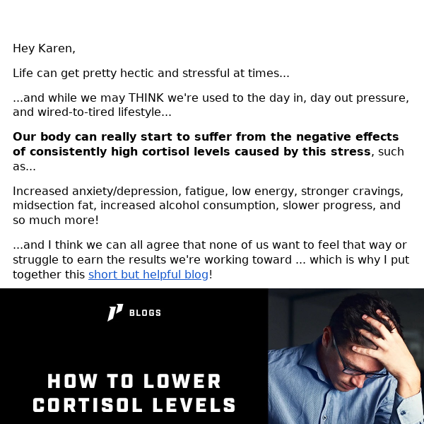 1st Phorm, how are your stress levels lately?