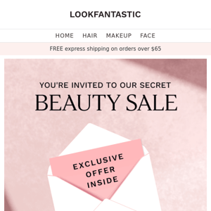 You're Invited To Our VIP Beauty SALE 💌