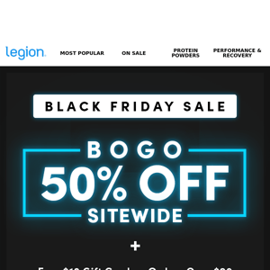 [BLACK FRIDAY] BOGO 50% off sitewide!