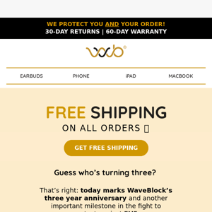 FREE SHIPPING to Celebrate 🎉