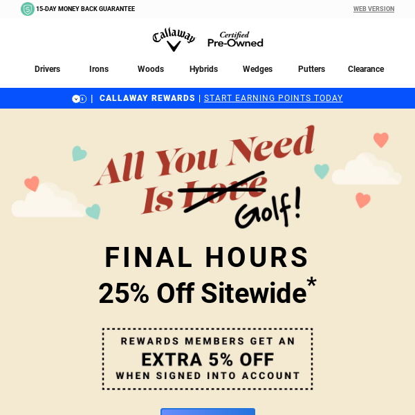 Final Hours: 25% Off Sitewide + Extra 5% Off