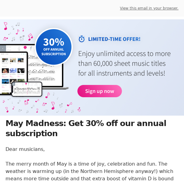 May Madness: Get 30% off our annual subscription
