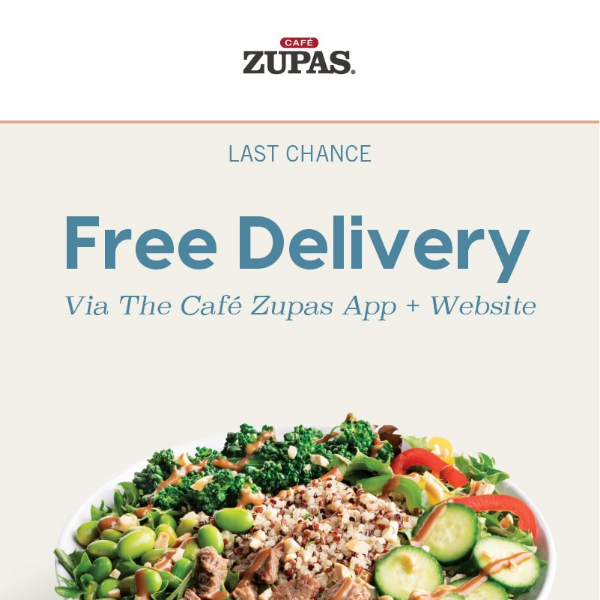 Free Delivery Ends Tomorrow! 🥗