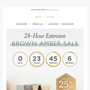 24 Hours Only - Brown Amber Sale Extended! 🚨