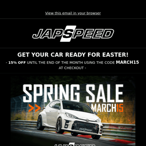 15% Japspeed Spring SALE!