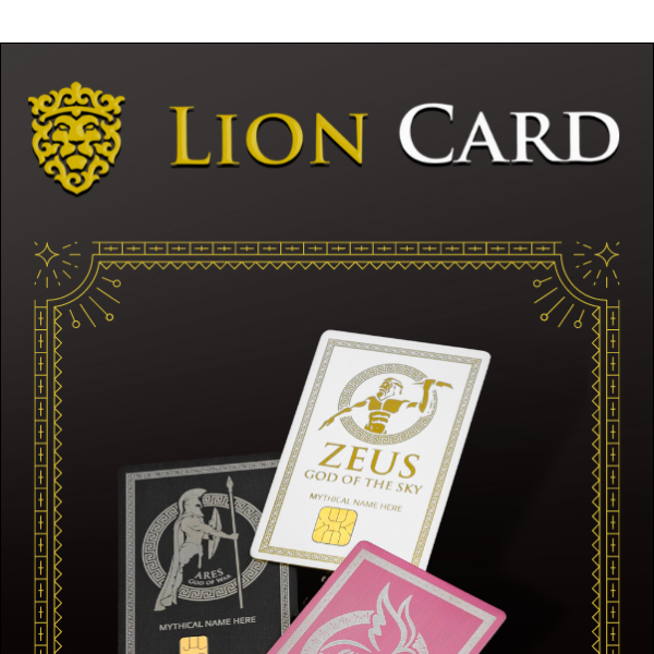 Hey, Be Legendary with our Mythology-Inspired Metal Card Collection!