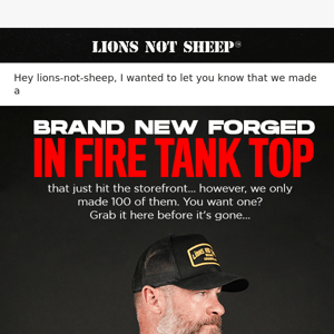 Brand New Forged In Fire Tank (Only 100 Available)