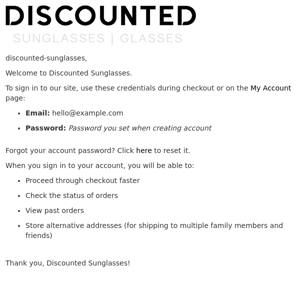 Welcome to Discounted Sunglasses