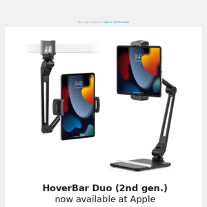 HoverBar Duo (2nd gen) is now available at Apple!