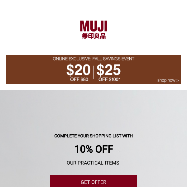 Shop MUJI Essentials