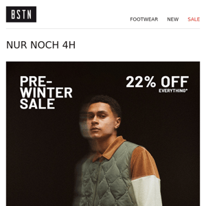 BSTN Store, erhalte jetzt 22% auf fast Alles | Nur noch 4h 🔥