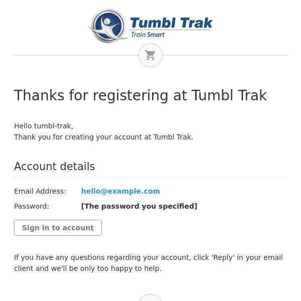 Thanks for registering at Tumbl Trak