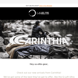 Get Ready for Spring with the Latest Carinthia Professional Gear - Only at U.S. Elite