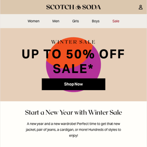 Celebrate your New Year with our Winter Sale