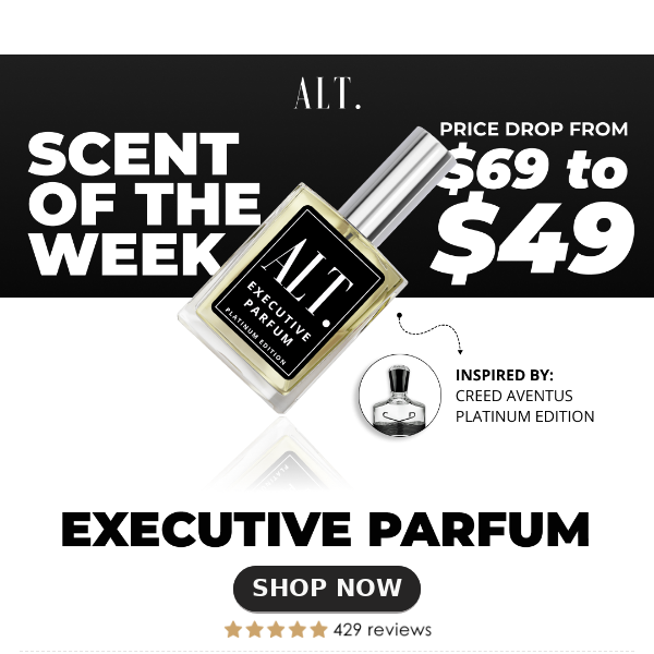 Inspired by Creed Aventus: Executive Parfum for 30% OFF