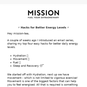 ⚡ Hack for better energy levels