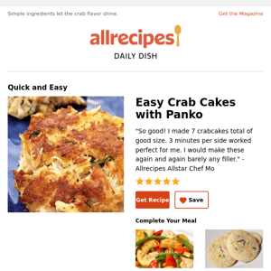 Easy Crab Cakes with Panko