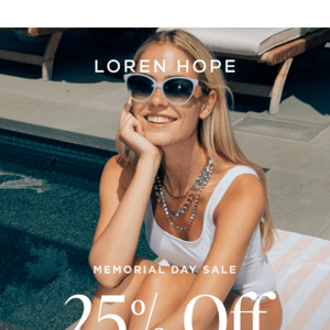 25% Off at Loren Hope 😎