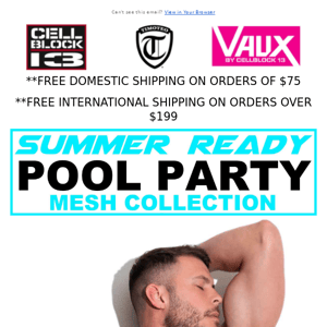 SUMMER IS HERE! Pool Party Mesh Collection!! 3 prints & 4 solid color tank  tops & shorts! Shorts have inside jock!! - Timoteo