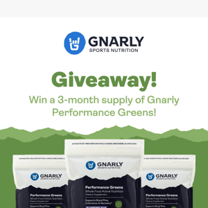 Giveaway: Win a 3-month supply of Gnarly Performance Greens!