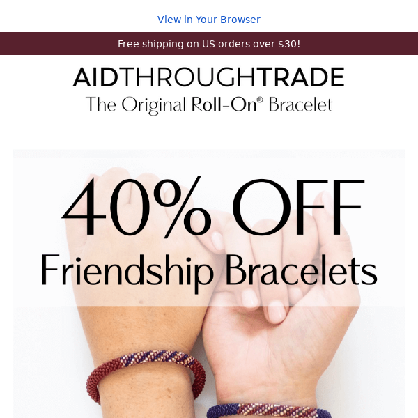 40% off Friendship Bracelets - TODAY ONLY! ⚡️