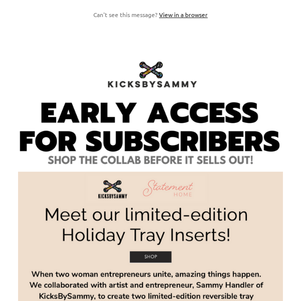 Early Access Holiday Trays
