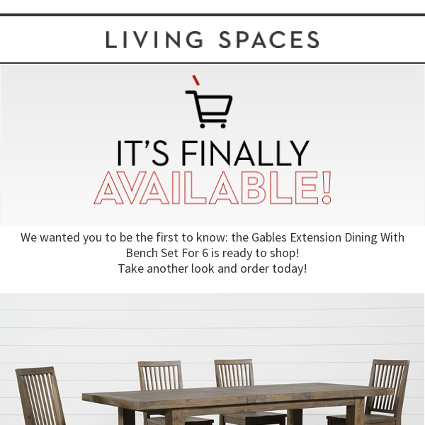 The Gables Extension Dining With Bench Set For 6 is back in stock!