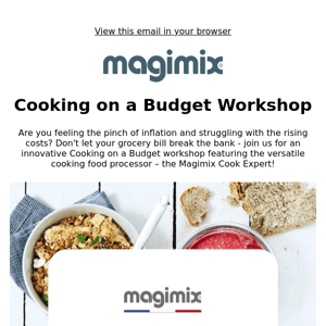 INVITATION: Cooking on a Budget Workshop